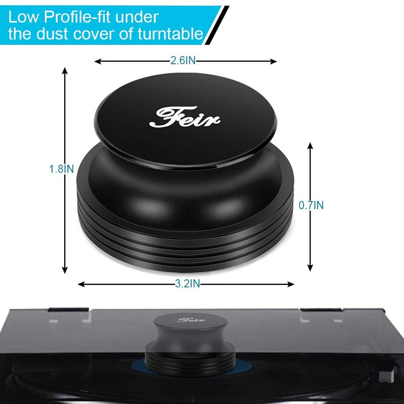 Feir Record Weight Stabilizer Turntable Clamp - 14oz Premium Aluminum Weight Clamps for HiFi Turntable Vinyl Disc LP Record Player - Image 3